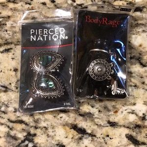 Body rage and pierced nation earring ❤️set 2